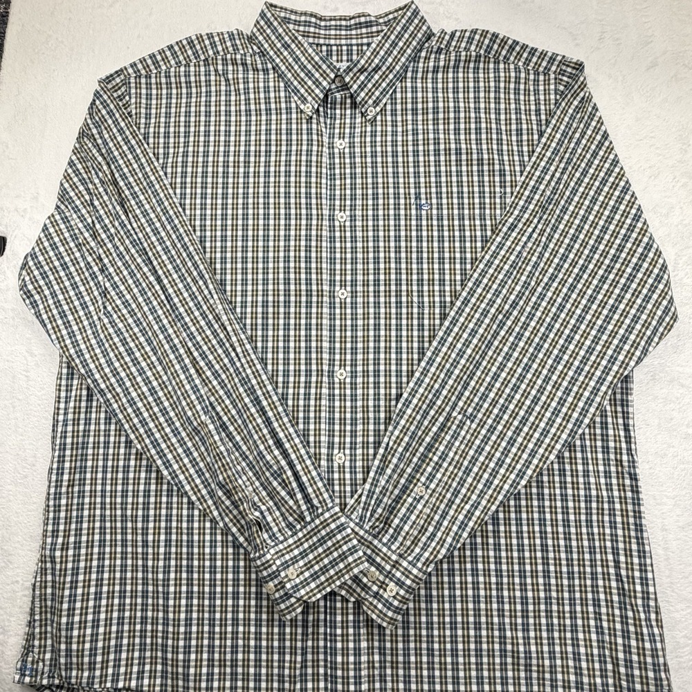 Southern Tide Checkered Classic Fit Long Sleeve Button Down Shirt Men's Size XXL